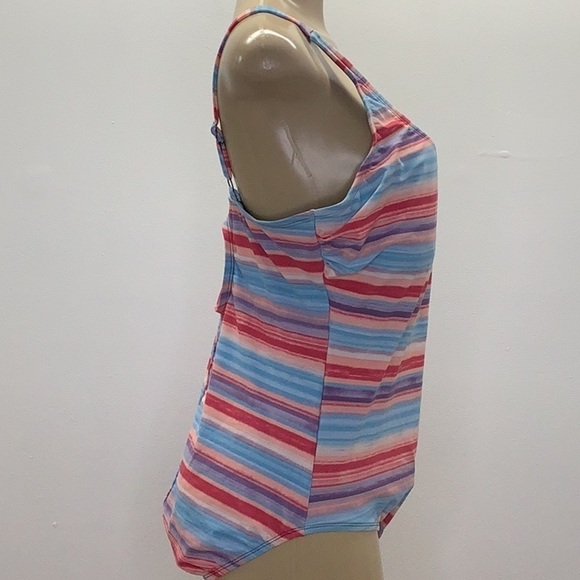 Roatan Plus Size 2X Swimwear Striped One Piece Swimsuit New Without Tags - Picture 2 of 7